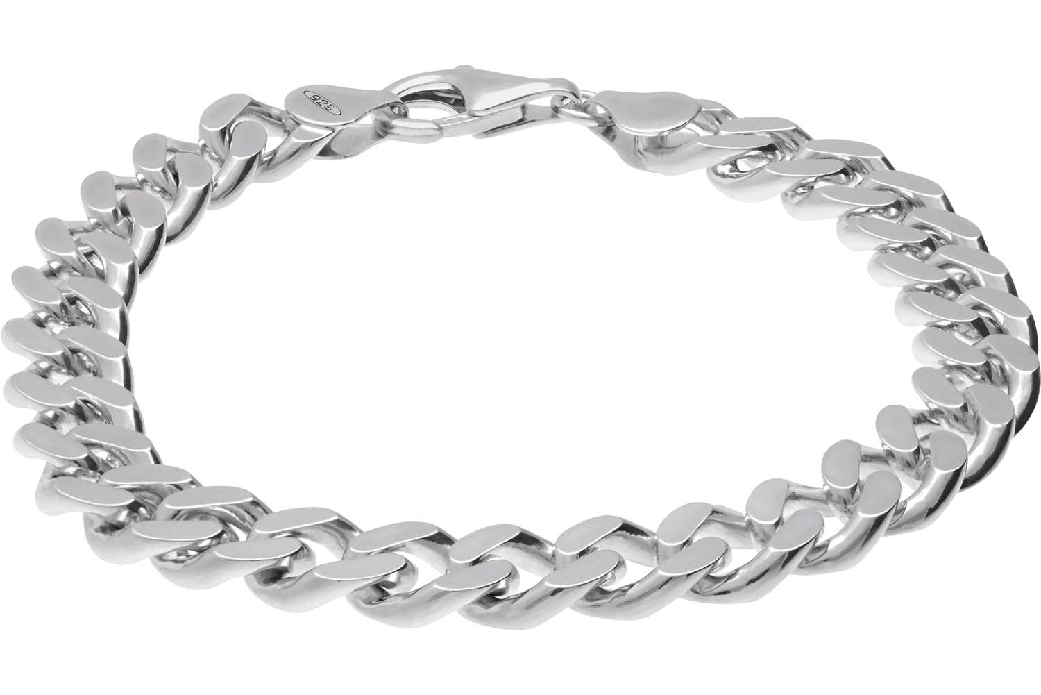 925er Silber Panzerarmband rhodiniert von Piercingline